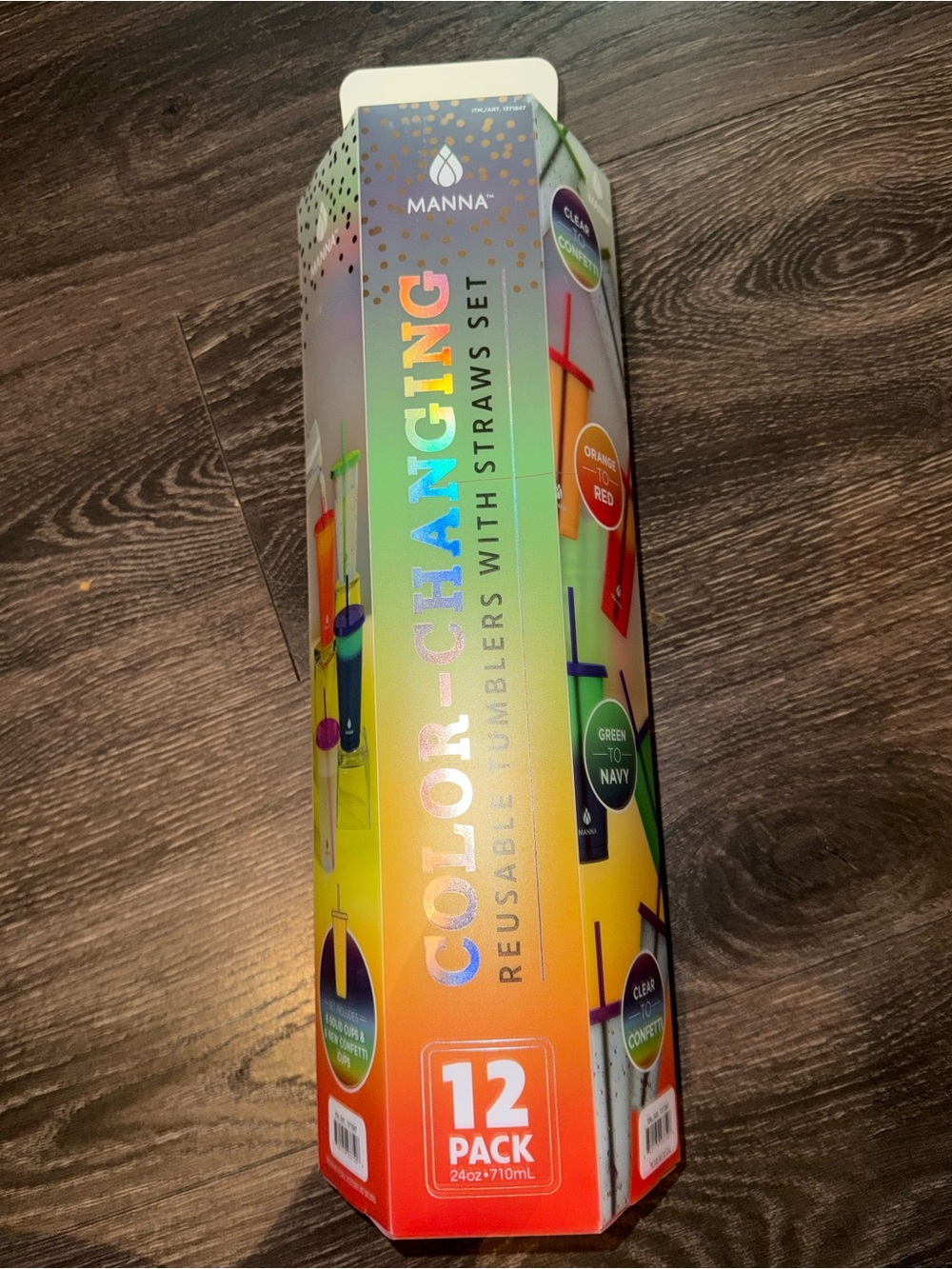 Anna Color-Changing Reusable Tumblers with Straws - 12 Pack (Multi-Color)